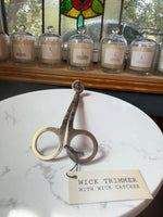 Wickman antique brass wick trimmer with wick catcher