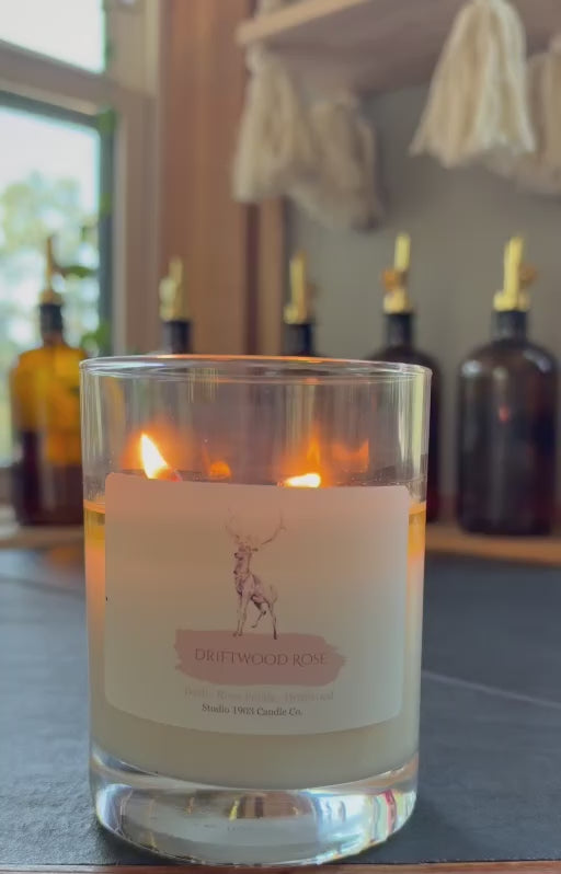 Driftwood Rose candle video